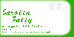 sarolta palfy business card